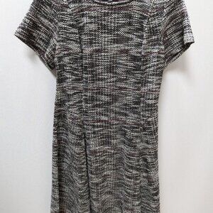 Lane Bryant Burgundy/White/Black Tweed Dress